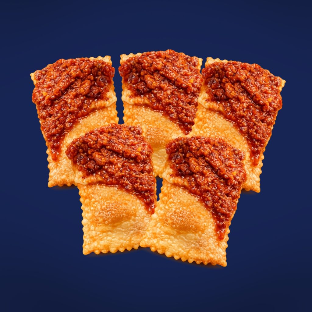 Ravioli fritti al Ragù di Bufalo (5pz)